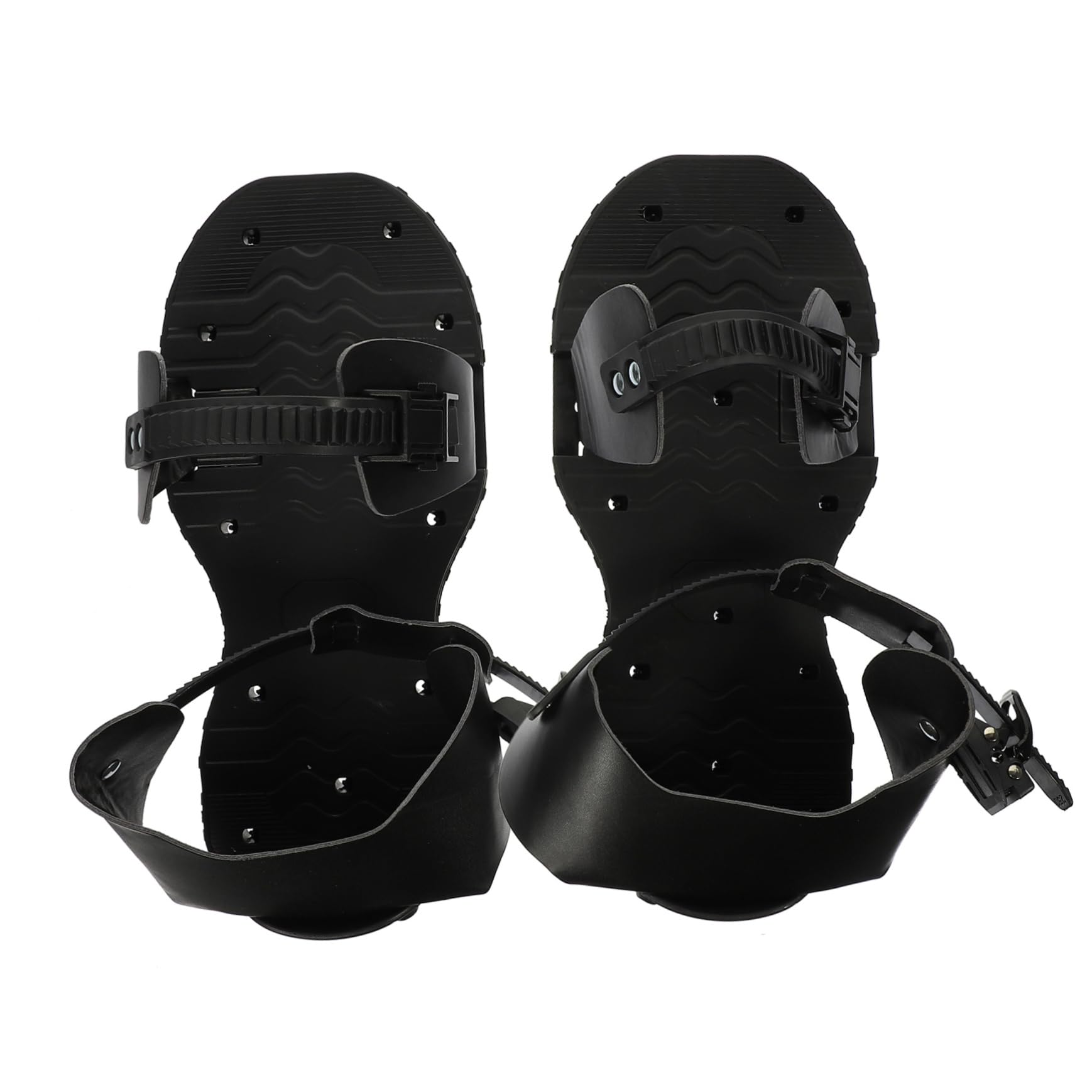 VICASKY 1 Paire Chaussures Aératrices de Pelouse PU Noir Outils de Jardinage Faciles à Assembler pour Aérer Sol et