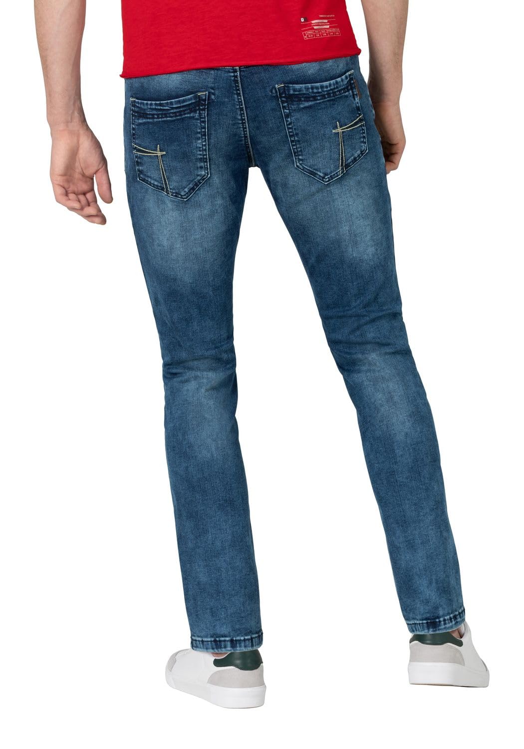 Timezone Herren Jeans Slim EDUARDOTZ Mid Waist - Slim Fit - Schwarz Blau