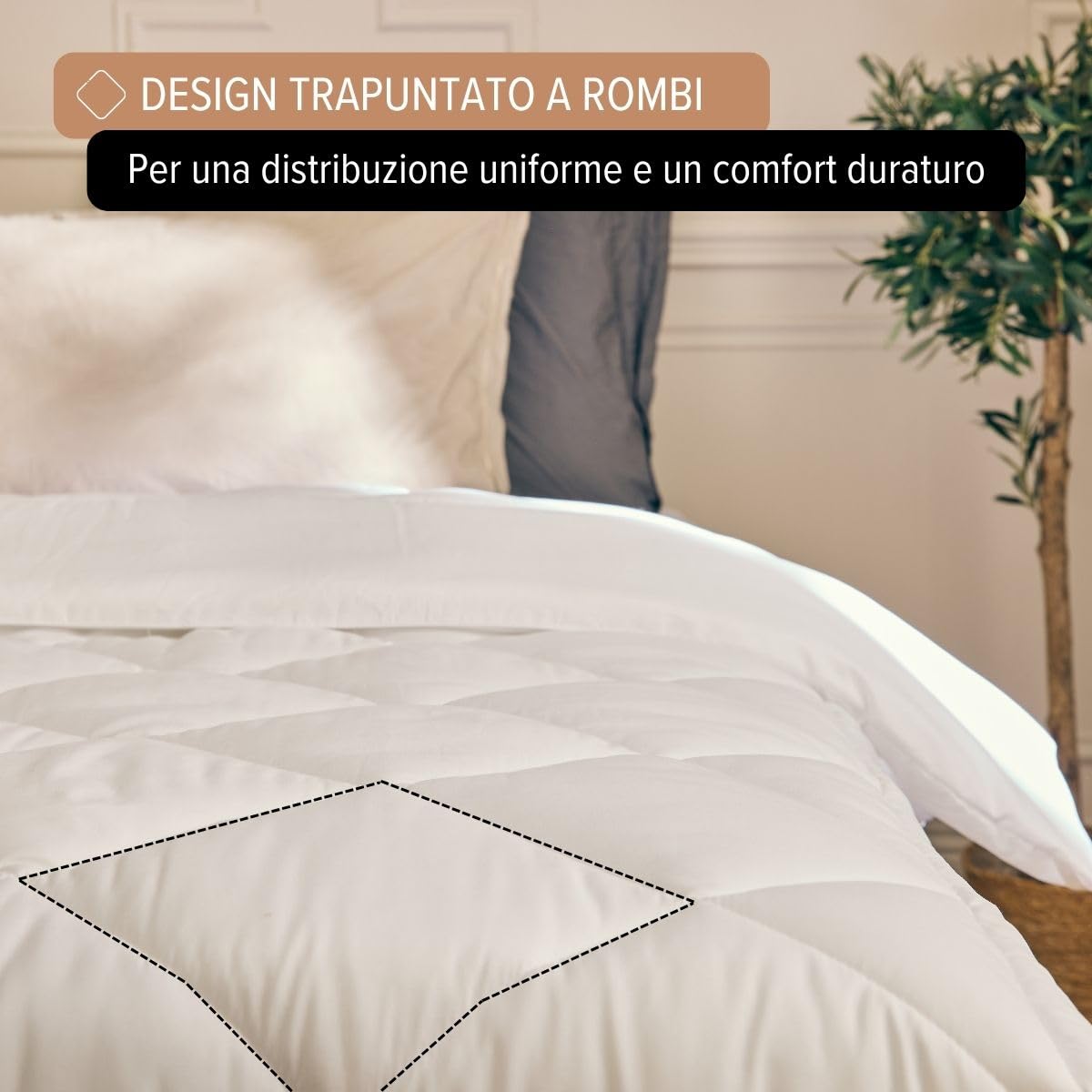 DREAMWAY Piumino Estivo Letto Singolo - Piumone Leggero 155x220 cm, Trapunta Sottile 155 x 220 in Microfibra Sintetica- Lavabile a 60°C