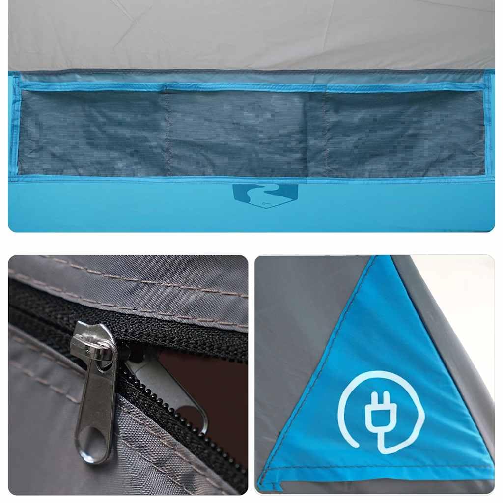 Tipi Campingzelt für Personen grün wasserdicht, 185T Polyester mit PU Beschichtung, x x, leicht, mit Moskitonetz, E Anschluss, für Familie Camping Outdoor Reise