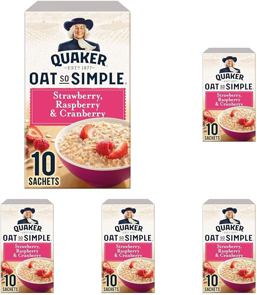 Oat So Simple Strawberry and Raspberry Porridge, Pack of 50