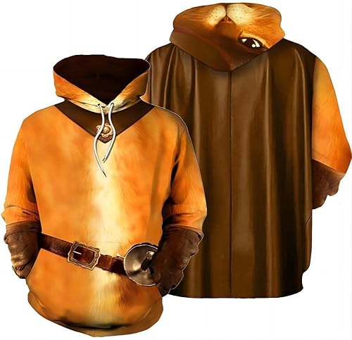 Miniatura 3 de Disfraz de gato para adultos y niños, sudadera con capucha impresa en 3D, abrigo con cremallera y capucha