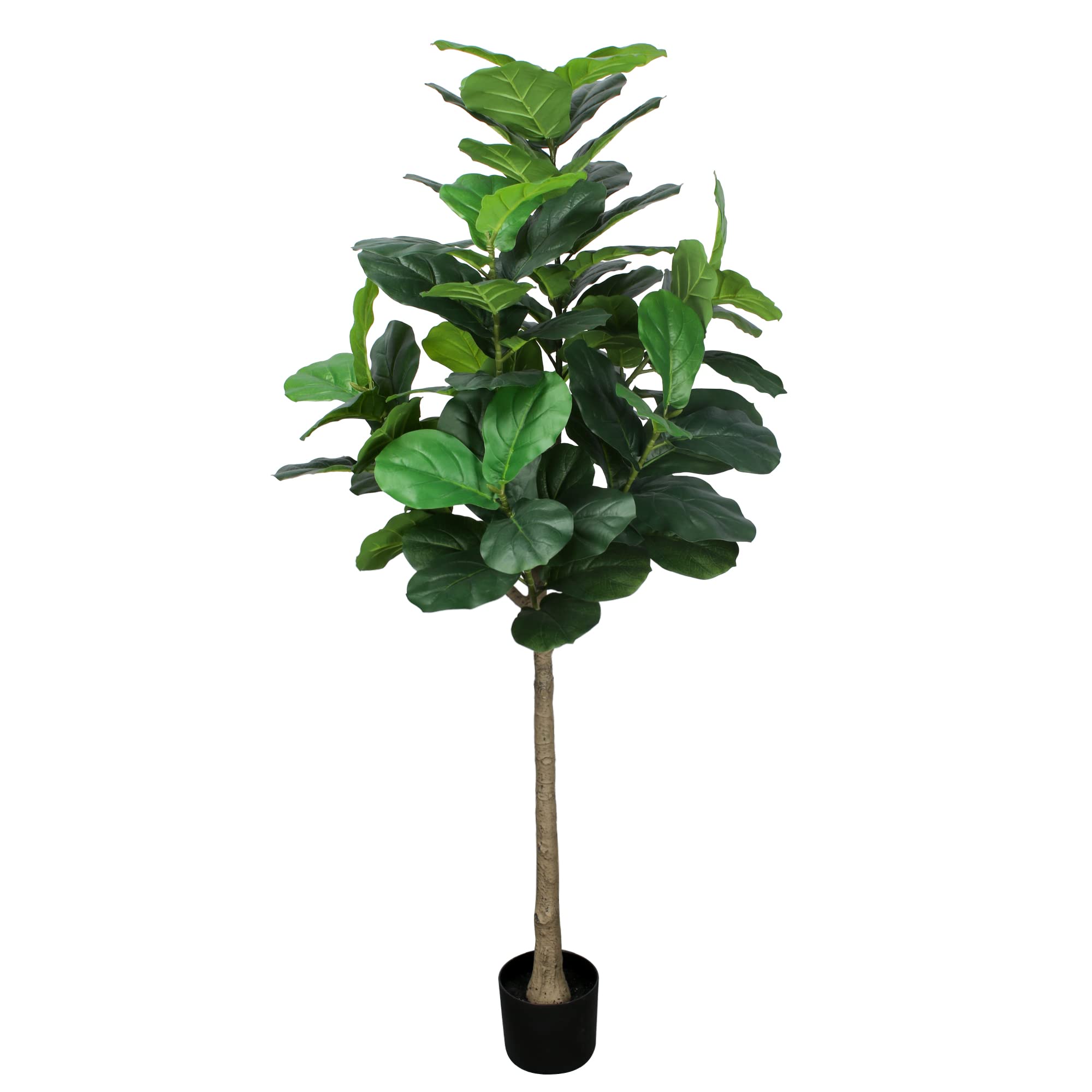 Yepdin Artificial Fiddle Leaf Fig Tree 5.6 Ft with Plastic Pot Artificial Tree,Ficus Lyrata Faux Trees for Home Office Living Room,Decorative Fake Plants for Indoors and Outdoors
