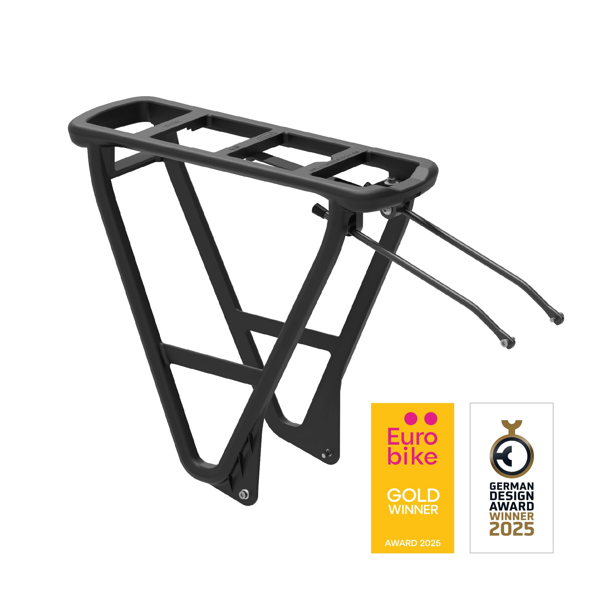 POLISPORT 8873000004 Portabicicletas Trasero HRP – Duradero, Ligero, Montaje Estándar, Compatible con Alforjas, Negro – Soporta hasta 27 kg, Desplazamientos Y Carga