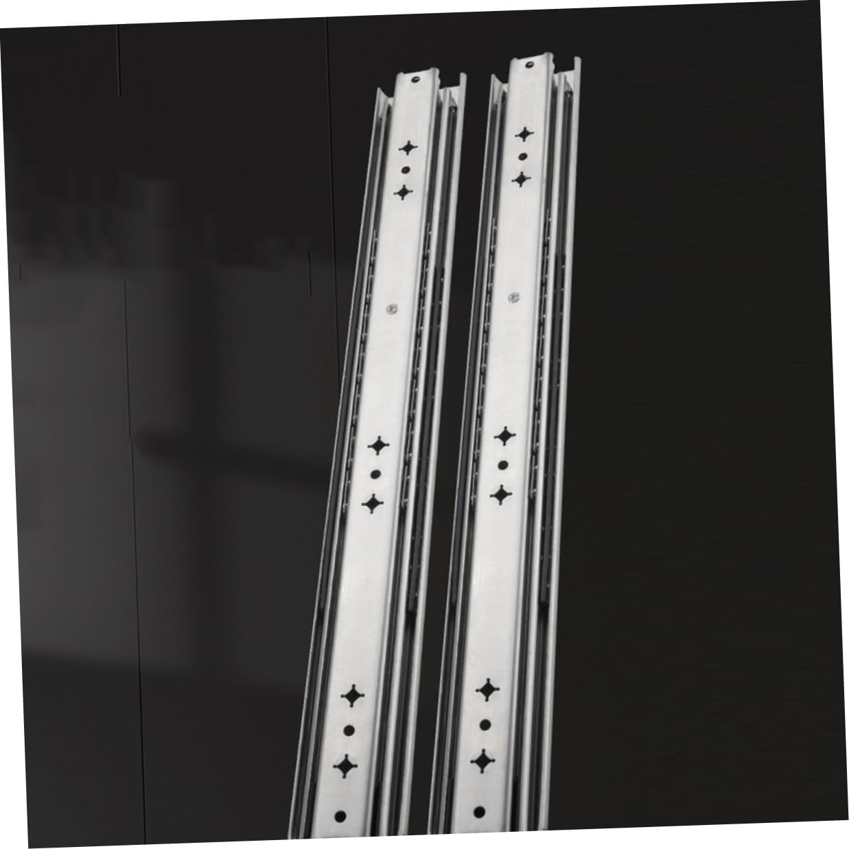 Heavy Duty Full Extension Drawer Slides 14-inch Side Mount Ball Bearing Rails Self-Locking Metal Drawer Slides Replacement 2pcs Set 250 Lb Capacity