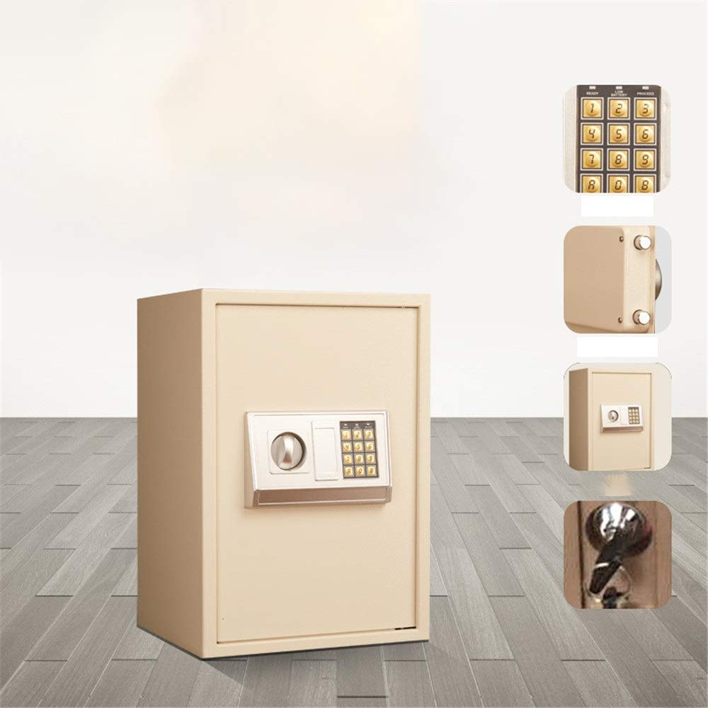 Caja de Seguridad Certificada para Oficina, Caja de Seguridad Digital con Teclado Electrónico, Caja de Almacenamiento Deo para Guardarropa/Gold/One Size