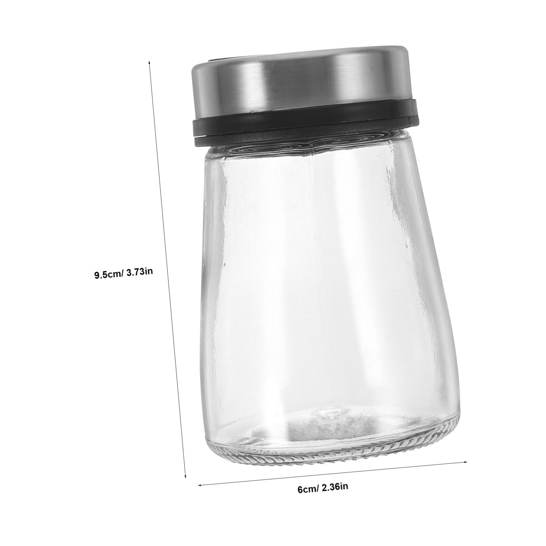 MUCKLILY Salt Pepper Dispenser Multi-function Spice Jar Kitchen Condiment Bottles Glass Salt Easy to Use Store Seasonings
