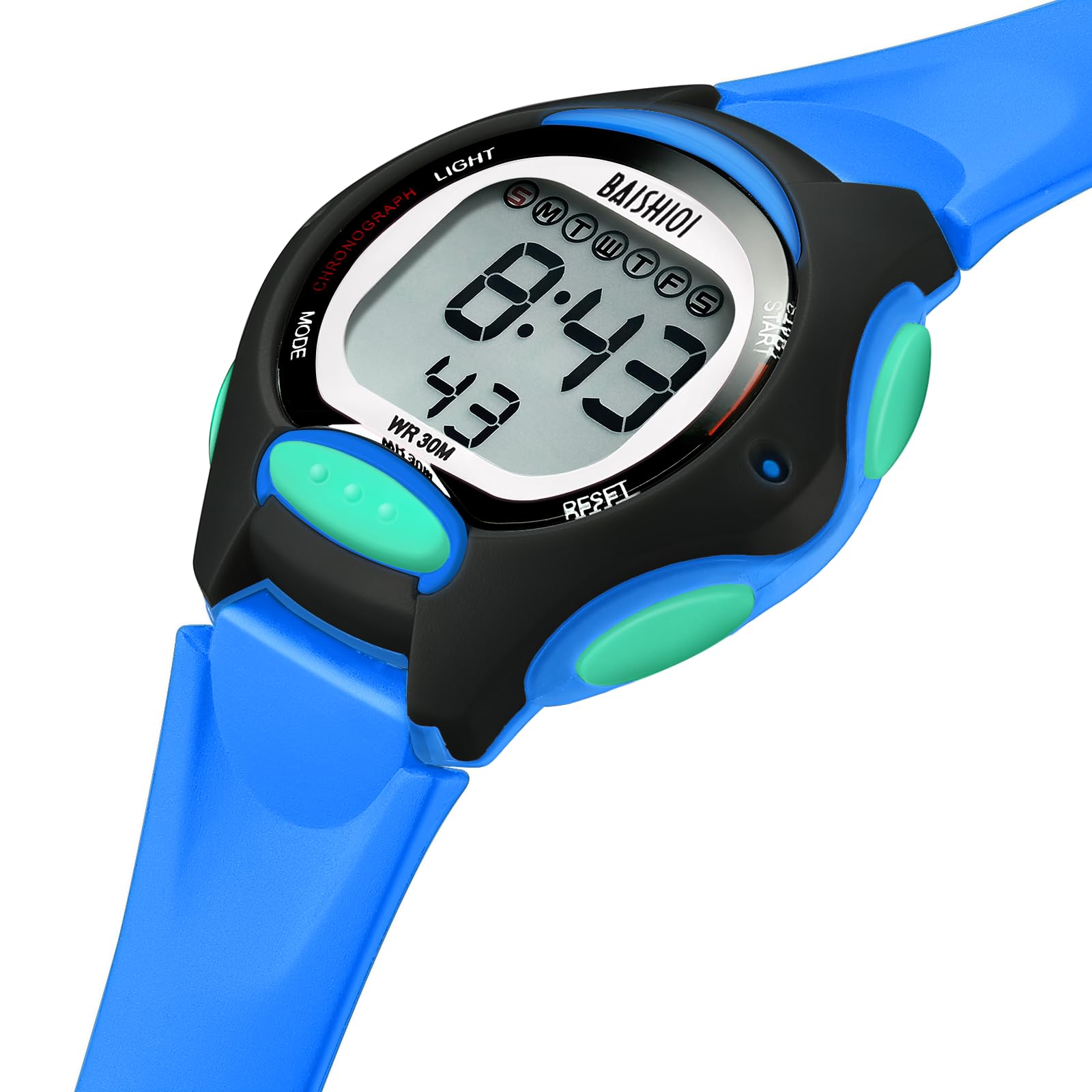 Relojes Digital Niños Niñas Impermeables Multifuncionales Relojes para Niños Deportes Reloj de Pulsera de Banda Suave para Niños con EL Retroiluminación/Alarma/Fecha/CronóMetro