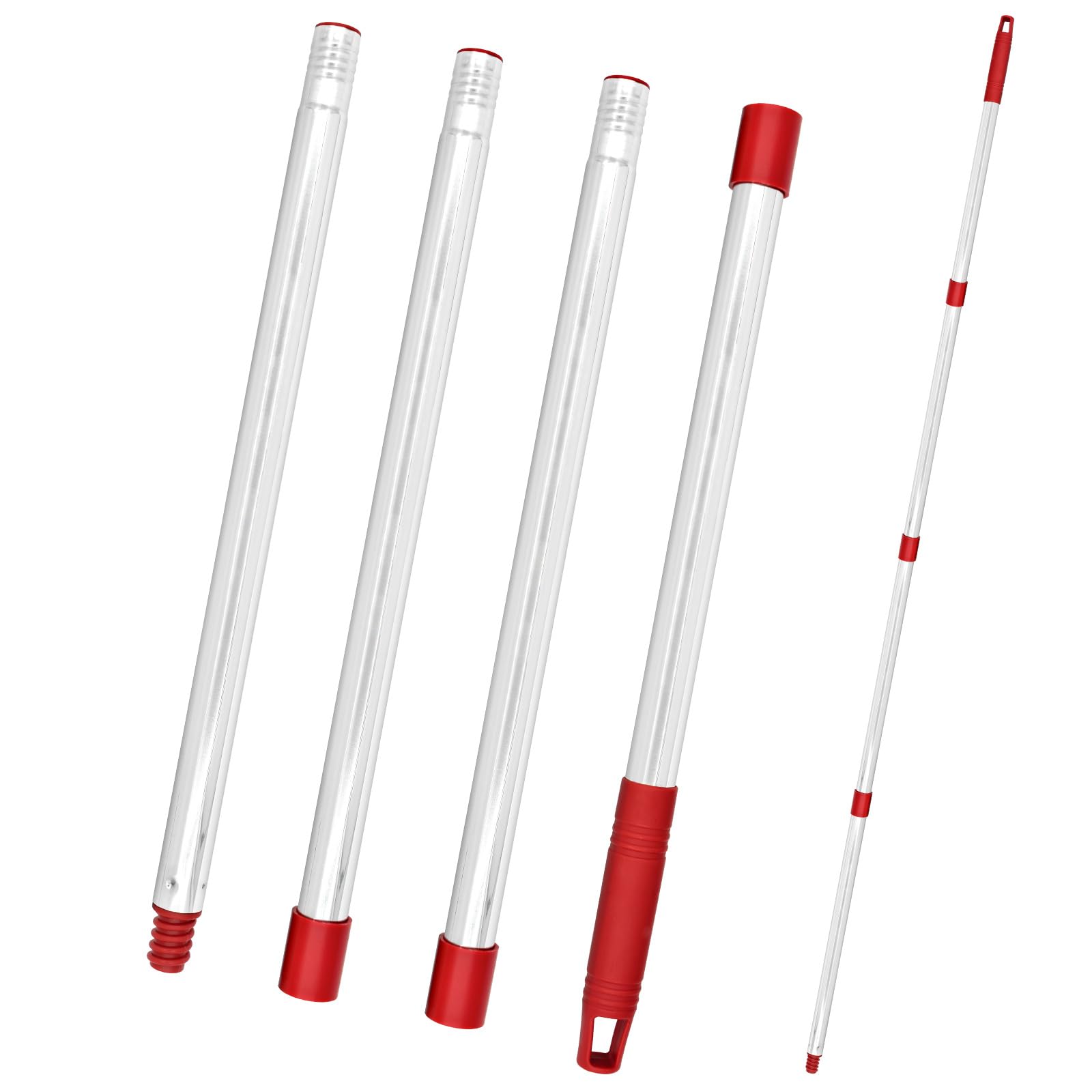 Mop Handle for Ocedar,Spin Mop Replacement Handle Compatible with O Cedar, American Threaded Joint Mop Handle 4-Section 30-to-58 inch Mop Replacement Stick