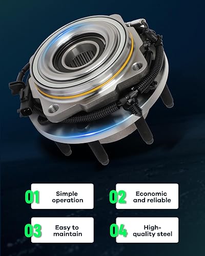 Miniatura 6 de SCITOO Cojinete de rueda y buje de repuesto 515183 ajuste delantero para Ford F-250 Super Duty 2017-2020, para Ford F-350 Super Duty 2017-2020