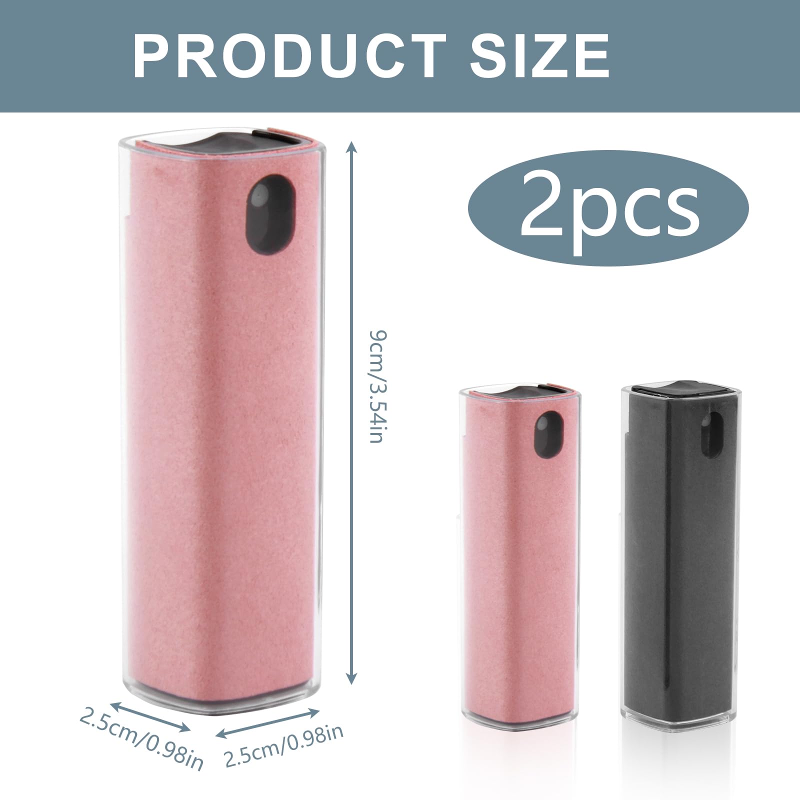 2 PCS Pulitori per Schermo 3 in 1, Spray Pulizia Schermo con Panno in Microfibra, Schermo Spray Detergente Portatile e Facile da Usareper TV Smartphone Tablet PC Laptop e Monitor Auto