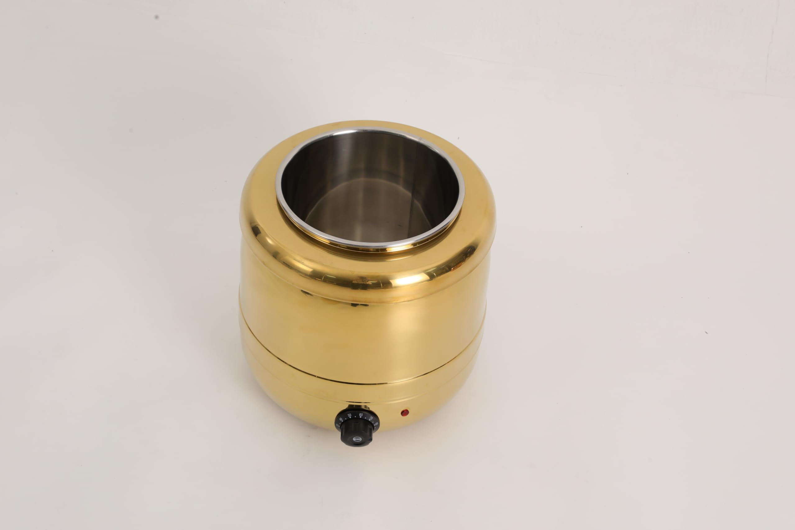 Scaldavivande elettrico da 10 l con termostato | Pentola interna in acciaio inox, regolabile da 30 a 80 °C, per buffet e ristoranti, supporto per coperchio, facile da pulire