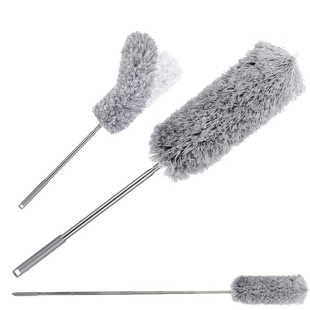 Plumeau Télescopique Extensible 250cm - Microfibre Amovible Pour Poussière