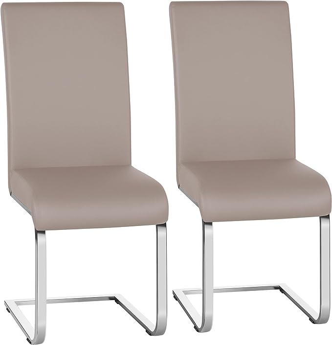 Yaheetech Dining Chairs High Back Leather Side Chairs