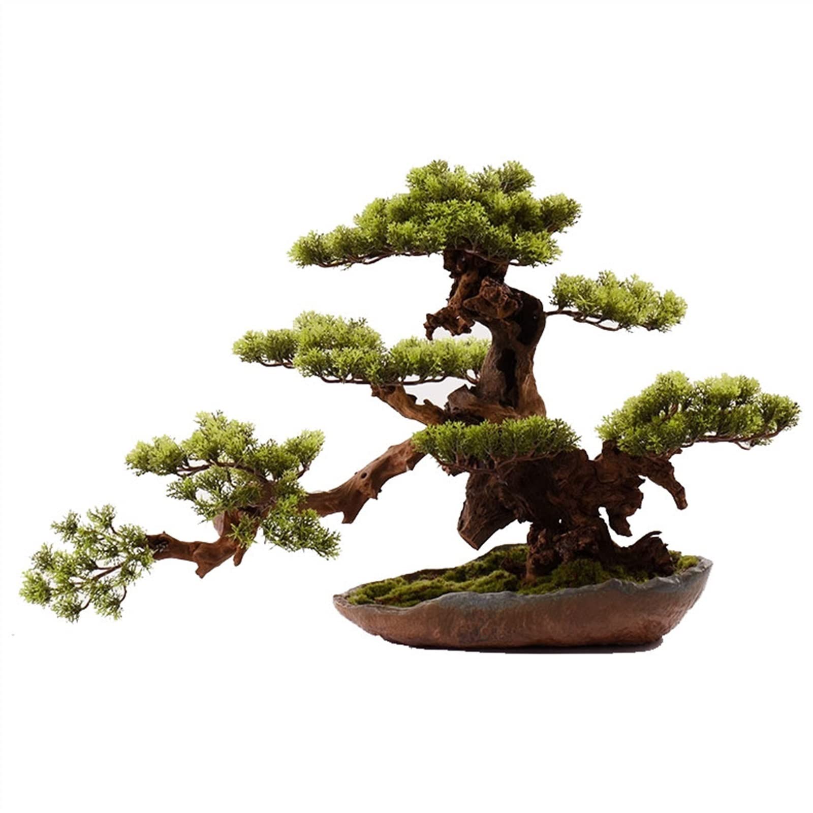 SWENEEN Home Fake Plants Indoor Artificial Bonsai Tree Fake Plant Tree,Artificial Bonsai Decoration Faux Potted Plants With Vintage Ceramic Potted Planter Artificial Bonsai Decor,
