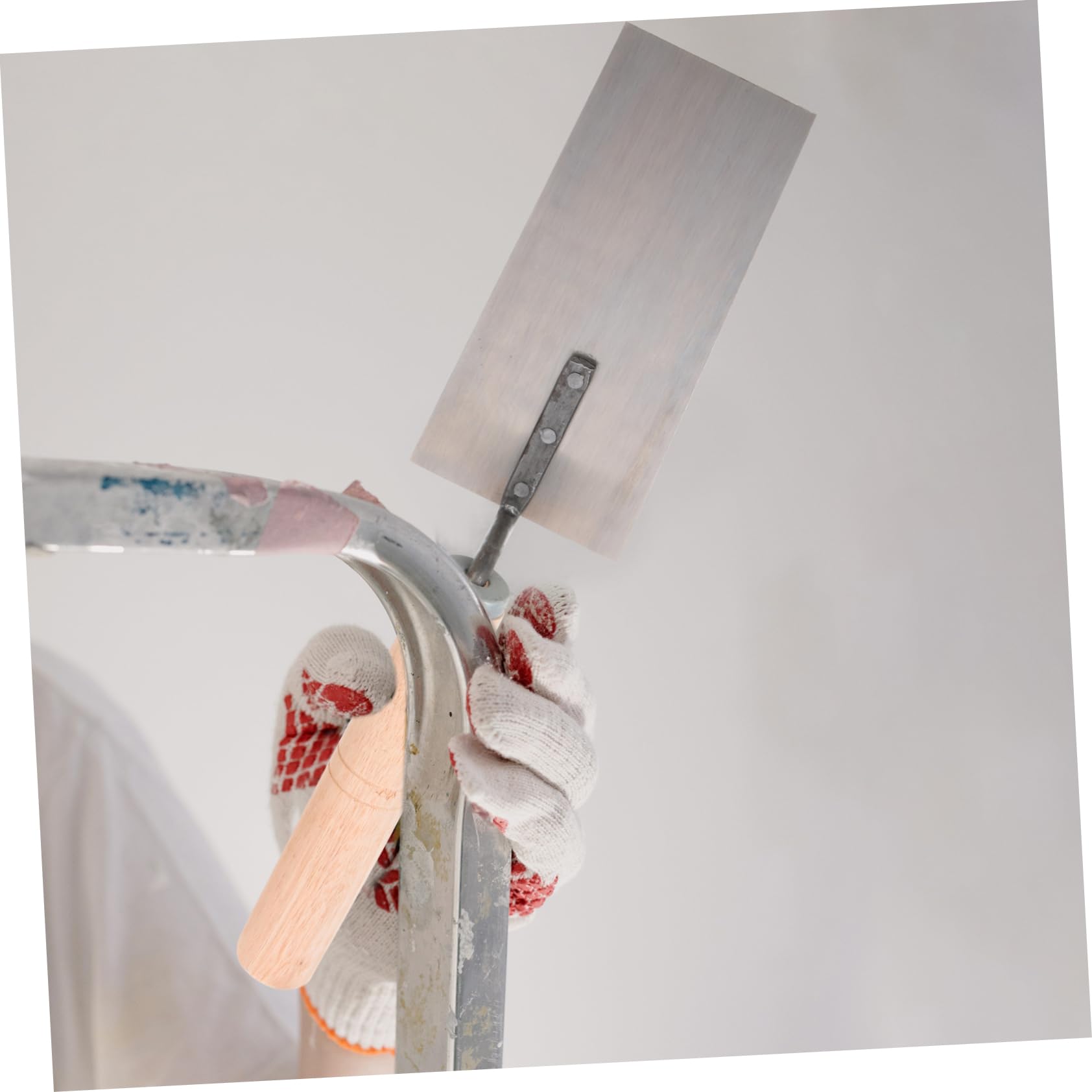 Spatola Raschietto in Acciaio Inox Manico in Legno 5 Pezzi | Rivet Design, Sagomatura e Livellamento del Cemento, Set da 5 Pezzi per Finitura