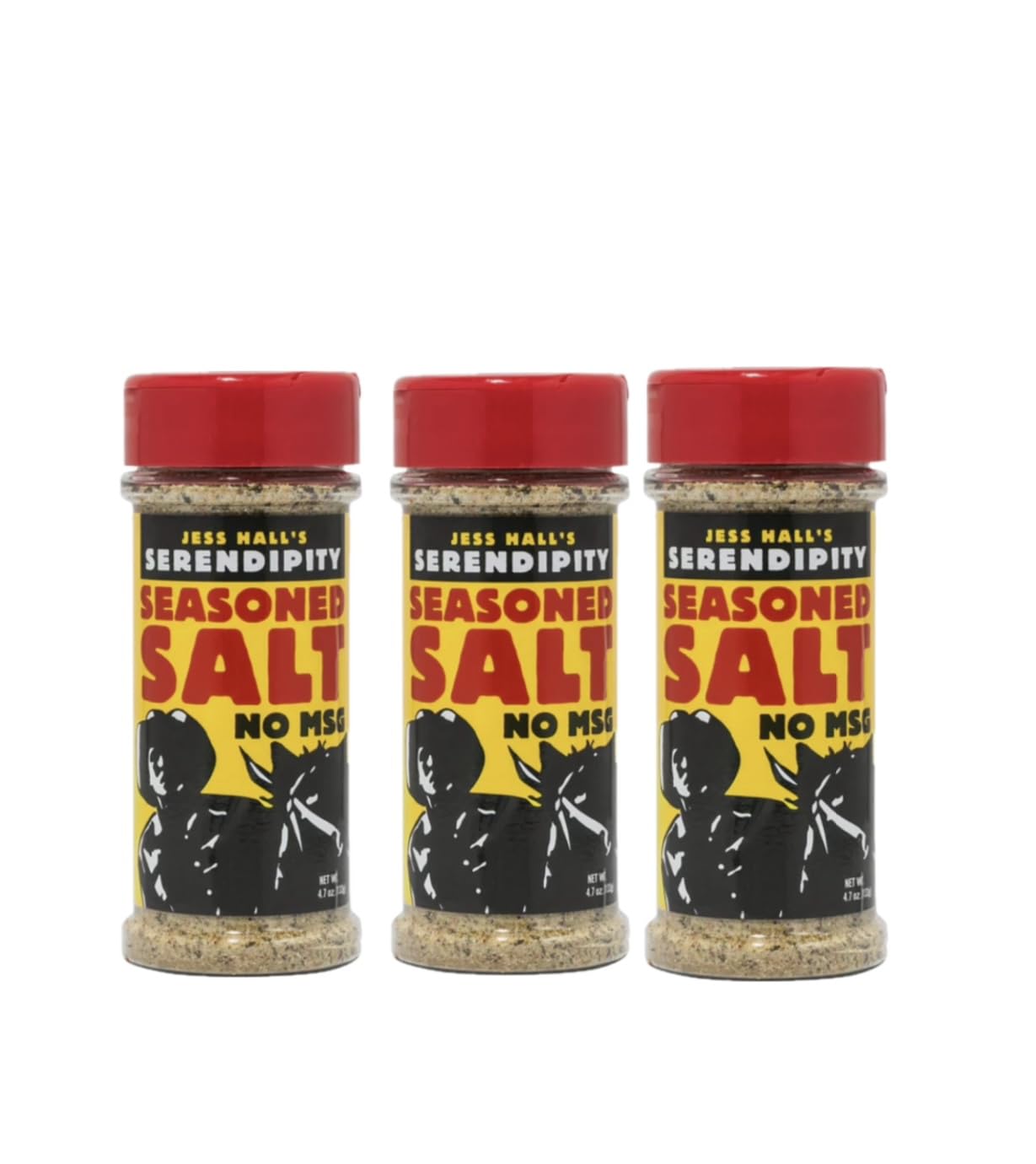 Jess Halls Serendipity No MSG Seasoning Salt, 4.7 oz (3 Pack)