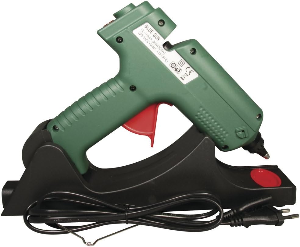 Rayher Pistola de Pegamento Caliente inalámbrica con estación Base, 20,5 x 17 cm, Paquete de 1 Unidad, Verde, Rojo, 30.5 x 35 x 9 cm