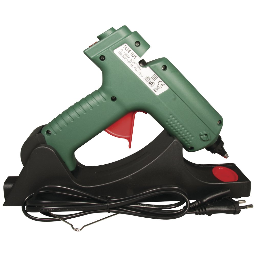Rayher Cordless Hot Melt Glue Gun with Charging Station, Portable Hot Glue Gun for Crafting, 20.5x17cm, green, 30091000