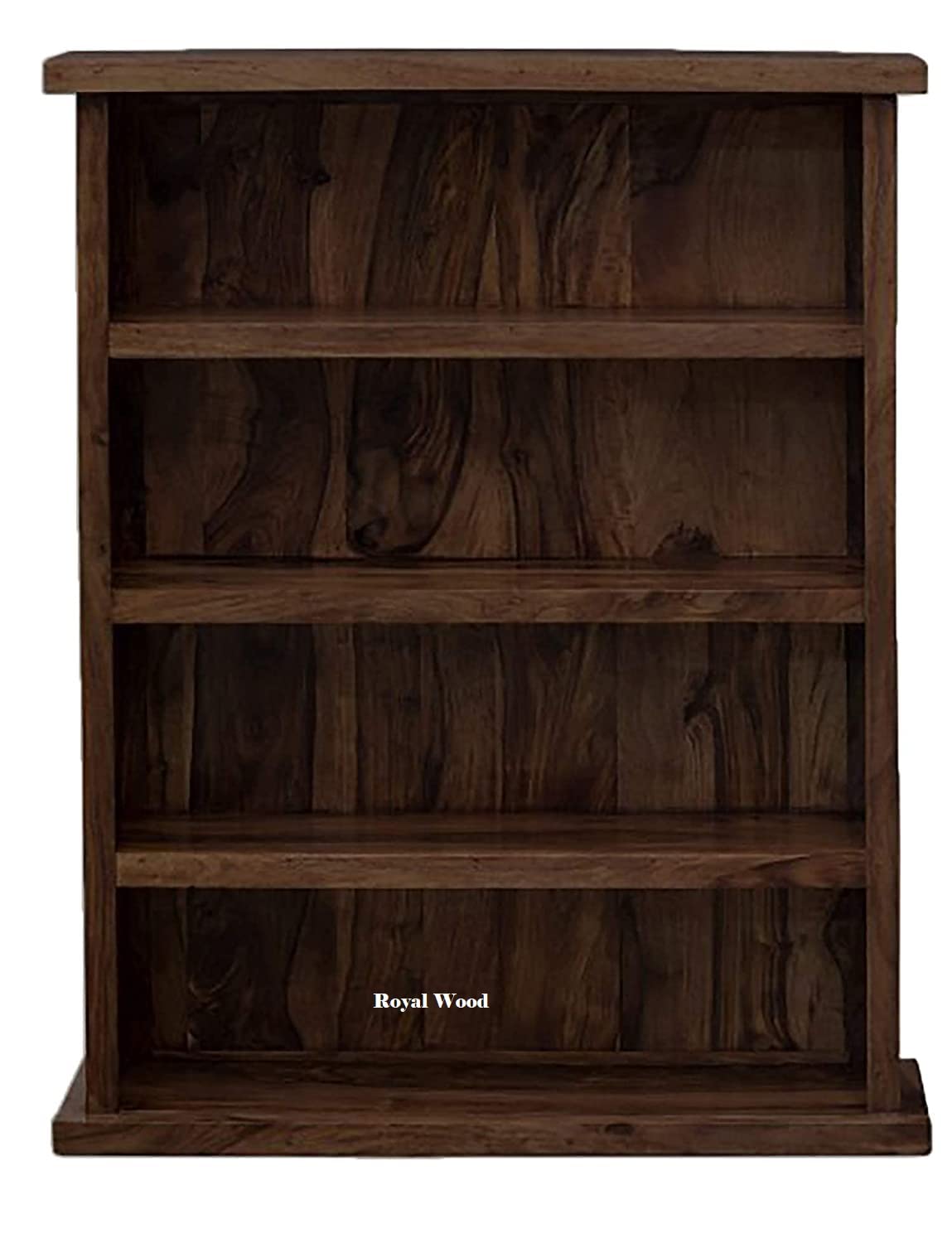 Royal Wood Solid Wooden Cabinet Bookcase Storage Organizer for Study Room Drawing Room, Library (Standard, Honey Finish)-image-22