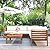 Janusline Patio Conversation Set with Coffee Table and Soft Cushions, Outdoor Acacia Wood Sofa Set, Wood Structure Furniture Sectional Sofa Set, Patio Sectional Seating Group, Water-Resistant, Beige