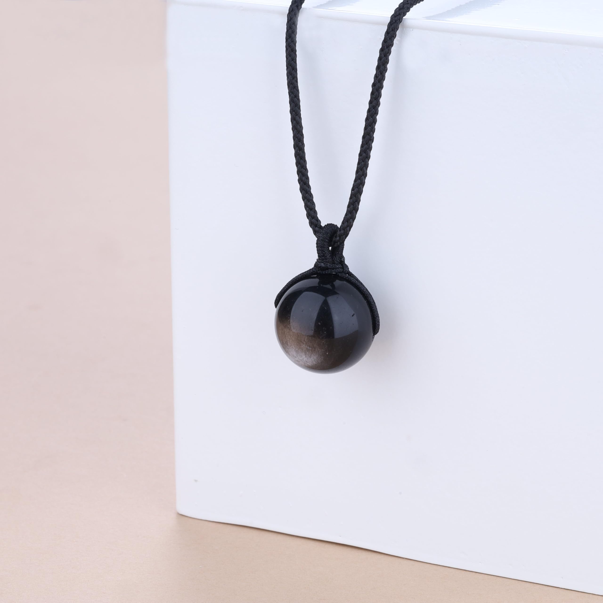 COAI Collier Ajustable Pendentif Rond Pierre Homme Femme