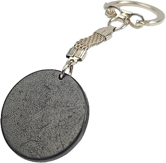 Shungite Keychain for Negative Energy Protection Natural Healing Stone Pendant for Personal Energy Shield
