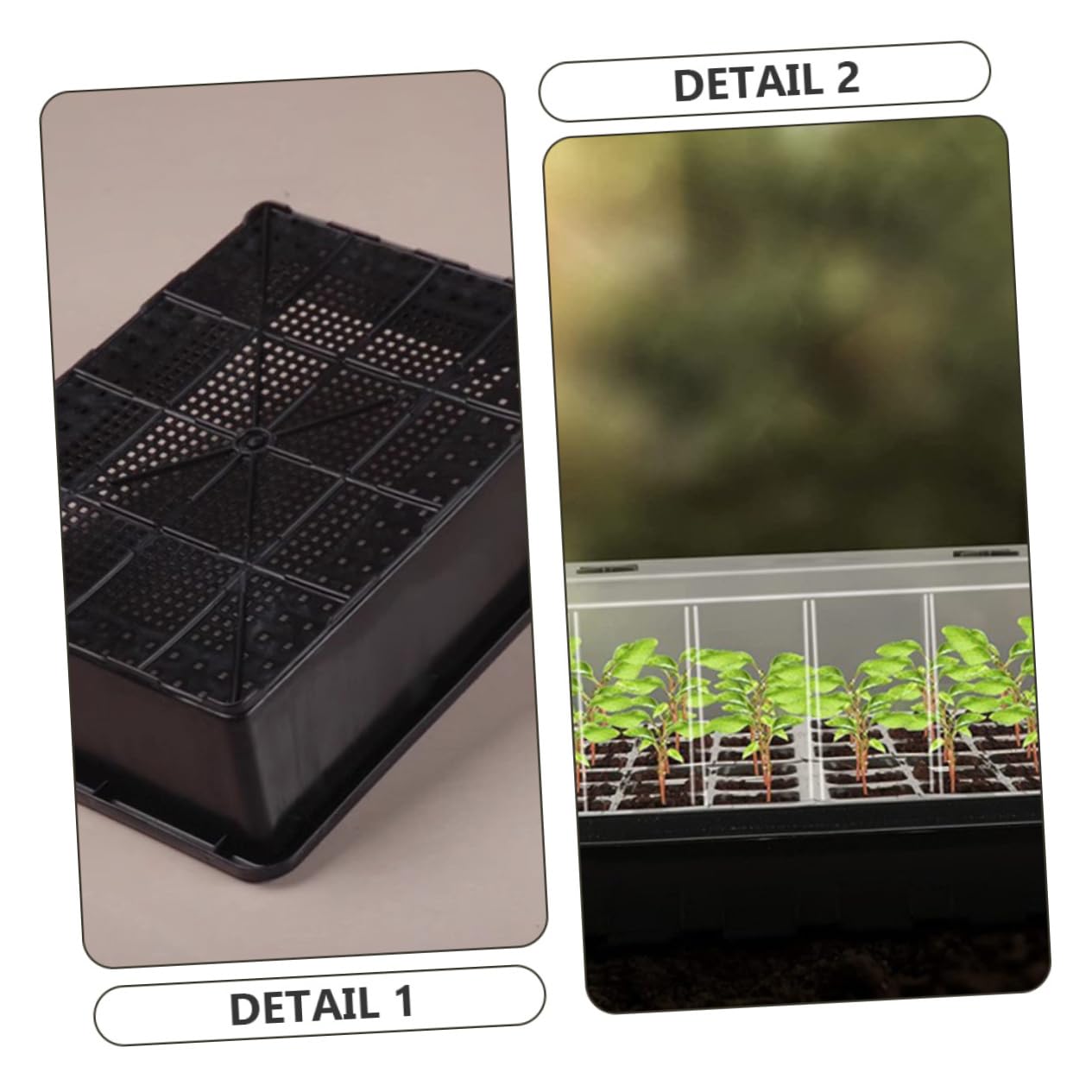 Milisten Plateau de Semis en Plastique 1 Set avec Couvercle, pour Plantes