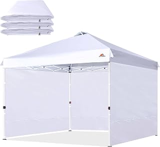SCOCANOPY 12x12 Canopy Sidewalls 3 Pack White - Waterproof UV Block Sunwalls for Pop Up Tent Frame