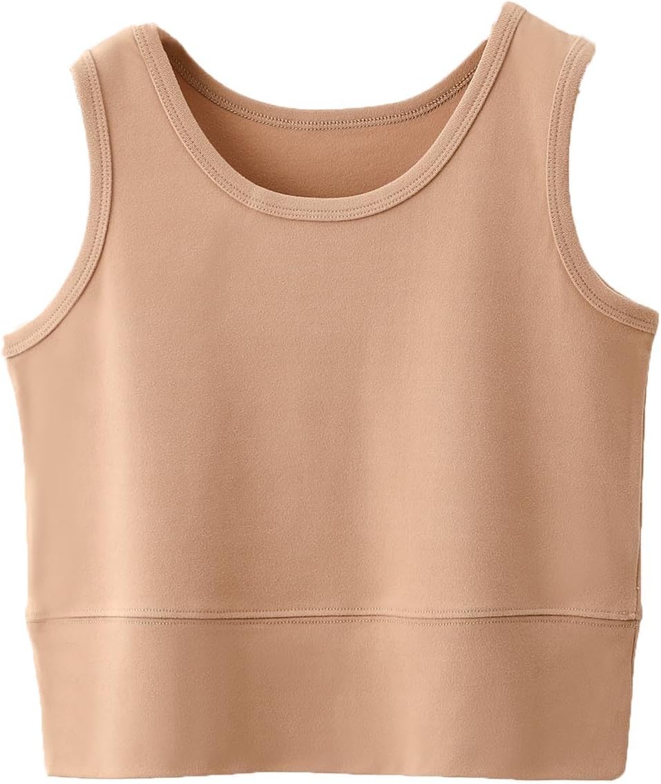 Fleece Lined Tank Top for Women:Casual Slim Fit Thermal Vest Sleeveless Shirts Camisole Winter Warm Outfits