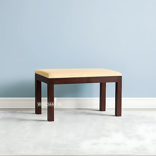 2 Seater Bench Walnut Finish 36x14.5x17.5