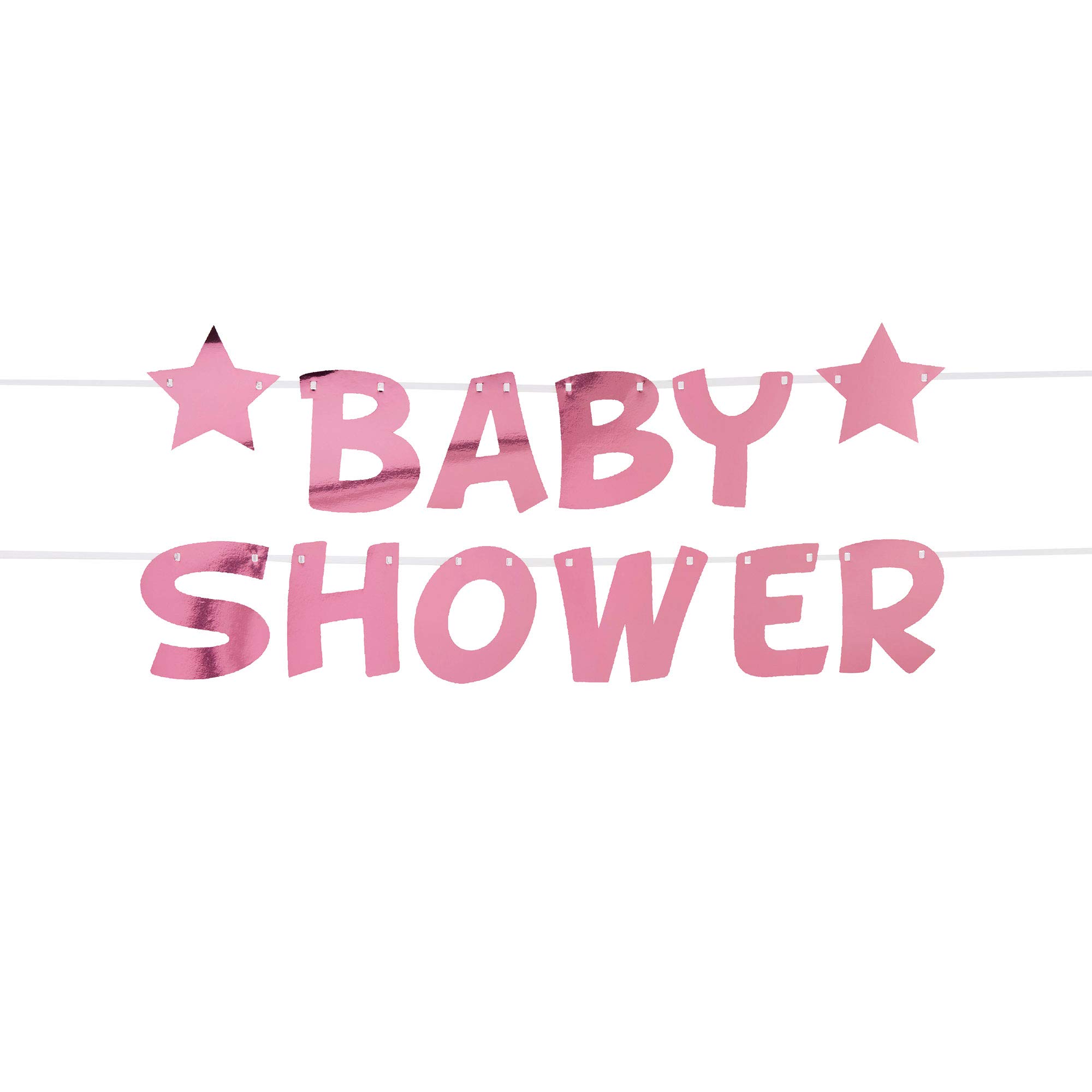 Neviti 775363 Little Star Pink-Baby Shower Bunting Garland, 250 x 16.5 cm