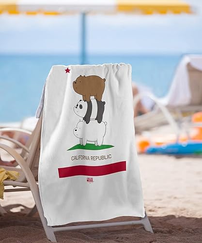 Miniatura 9 de LOGOVISION We Bare Bears Bear Stack - Toalla de playa con licencia oficial de 30 x 60 pulgadas