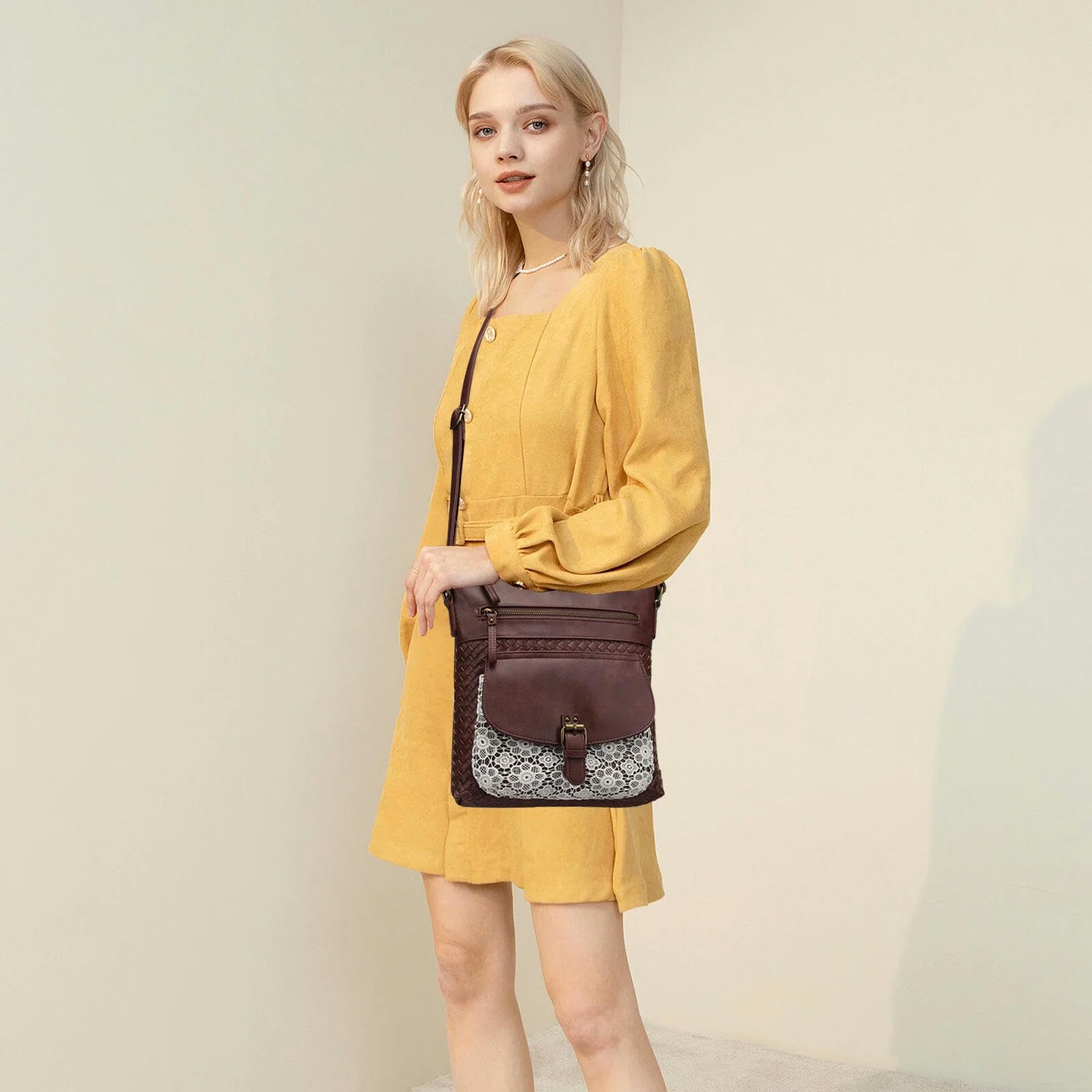 Torebki i torebki crossbody, miękka skóra PU, damska torba na ramię z wieloma kieszeniami