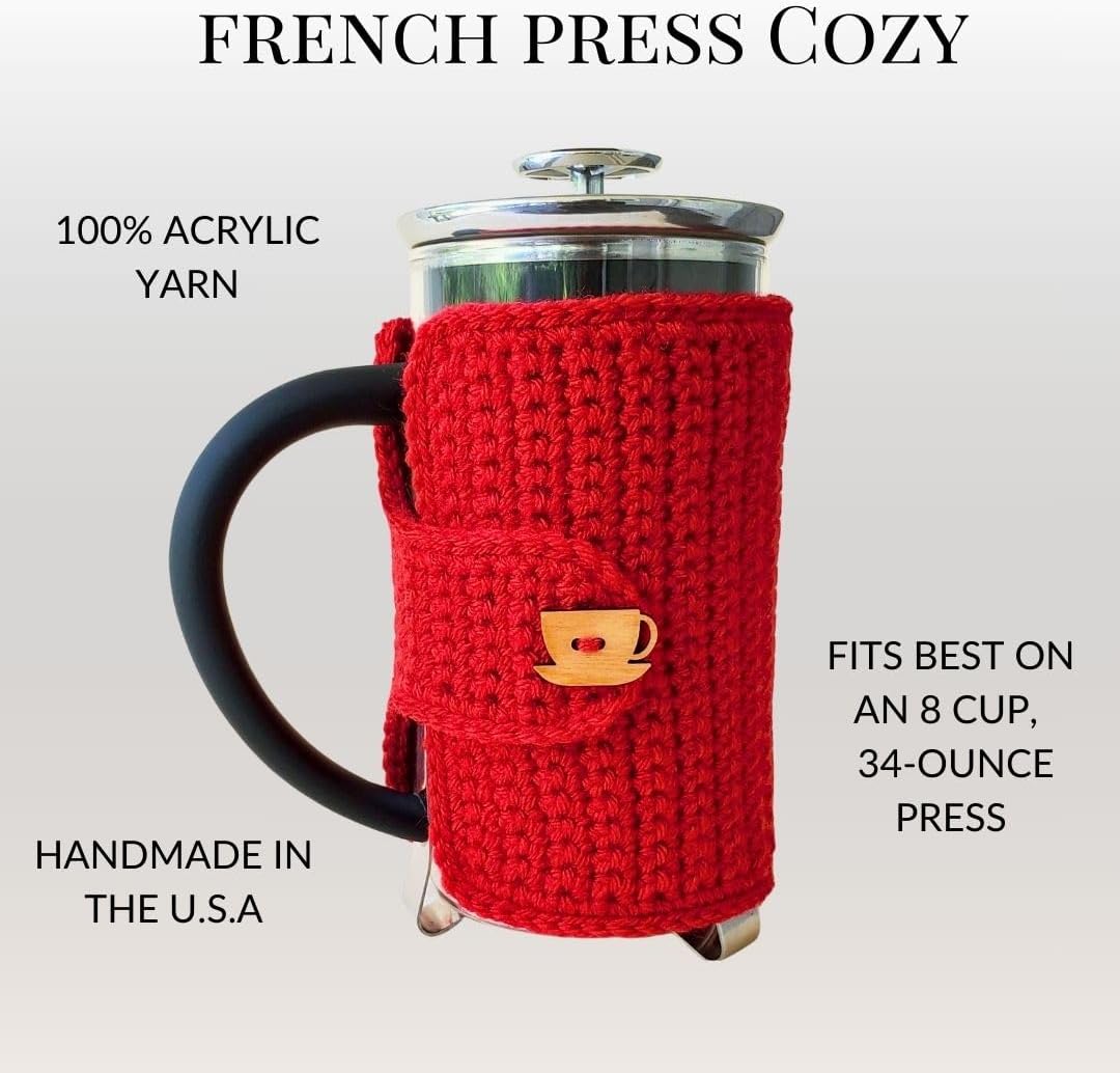 Cozy for French Press | Coffee Bar Accessory | Rustic Gift for Any Occasion (Custom Color Options)