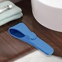 LinMei Silicone Travel Case Compatible with Men's Razor Home Use Portable Anti Fall Protective Cover Old-Fashioned Cover (Blue) gallery image