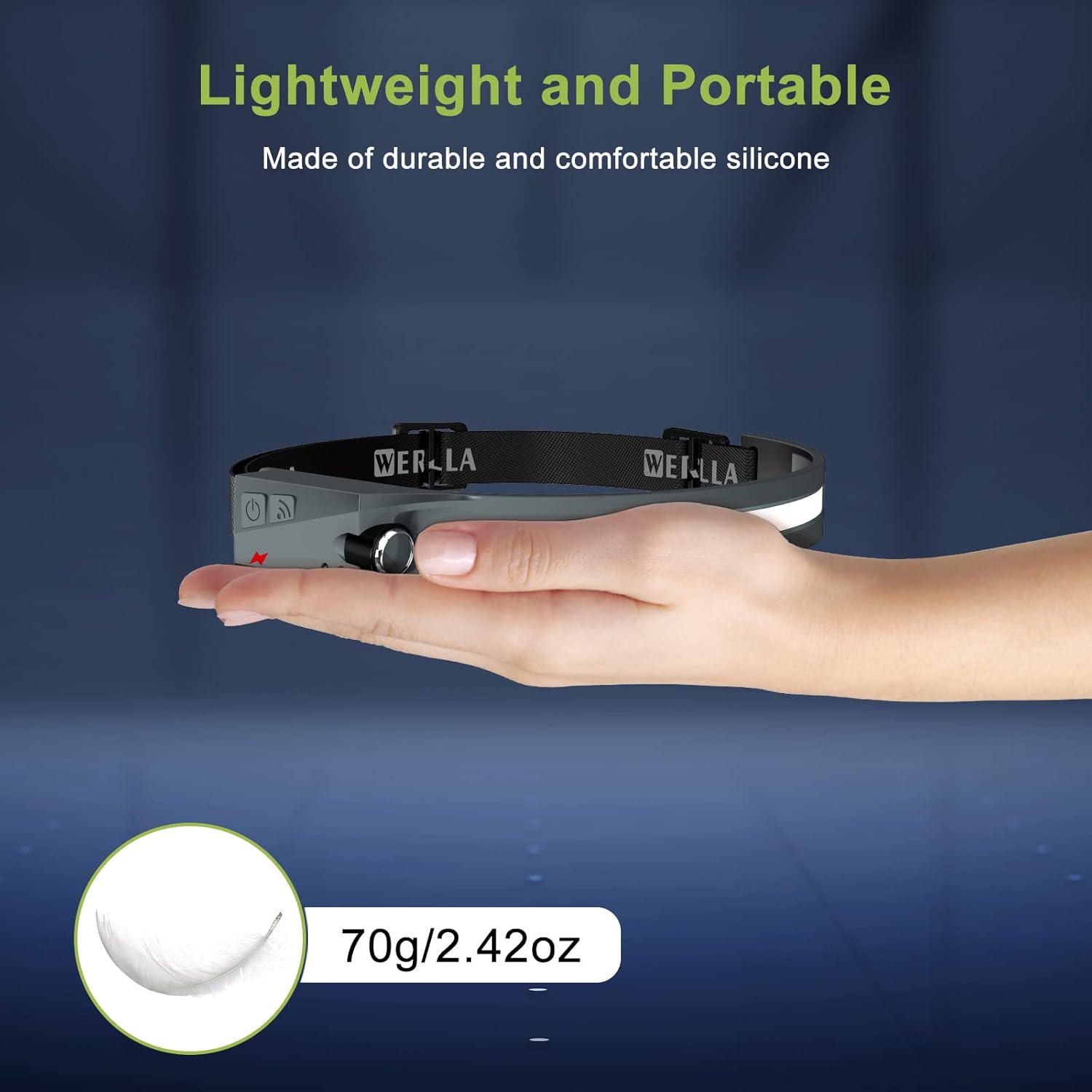 rechargeable headlamp two pack with clips and straps