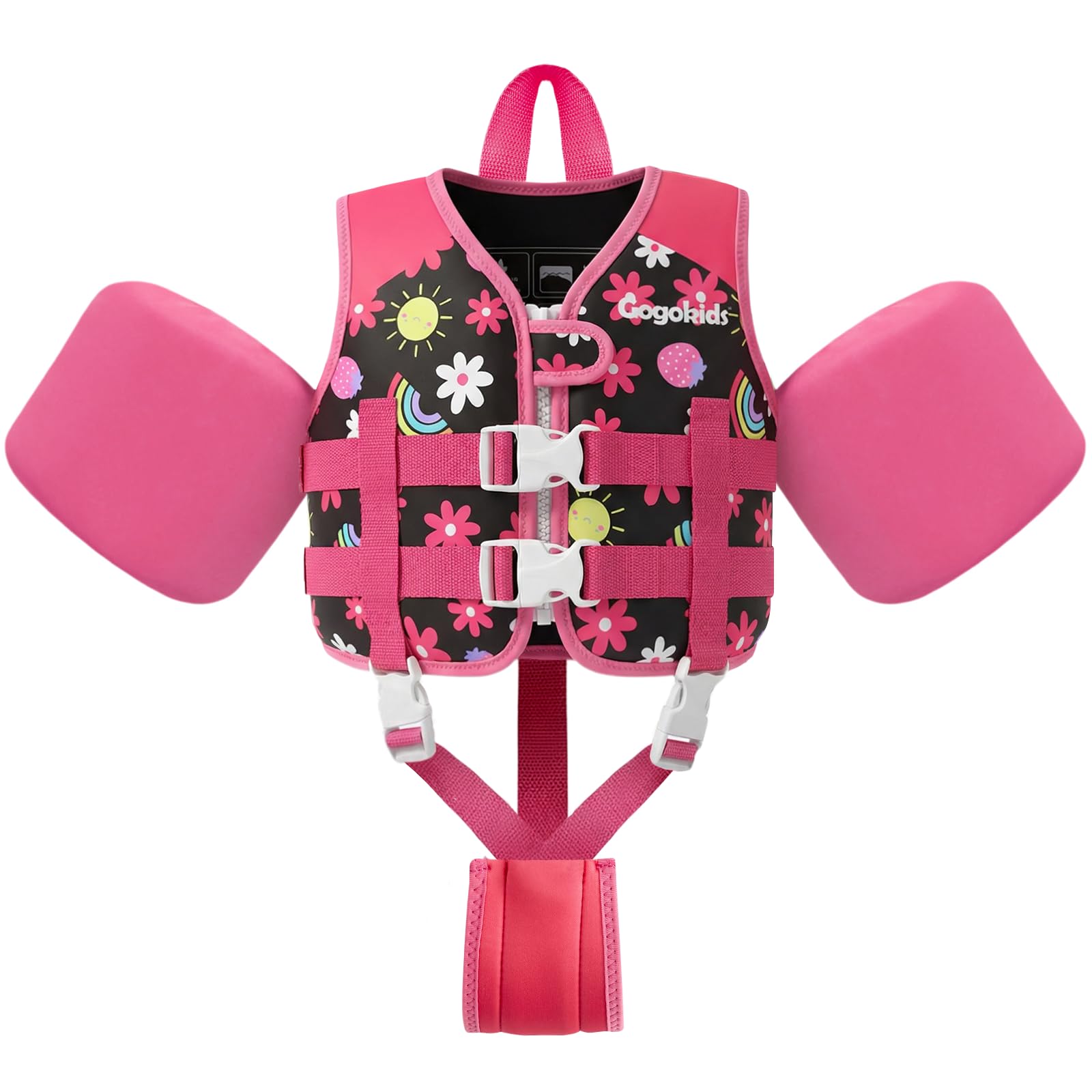 Gogokids Kids Swim Vest Float Armbands, Toddler Jacket-style Swimming Buoyancy Flotation with Adjustable Straps Children Float Jacket for Boys Girls (3-6 Years/19-30 KG)