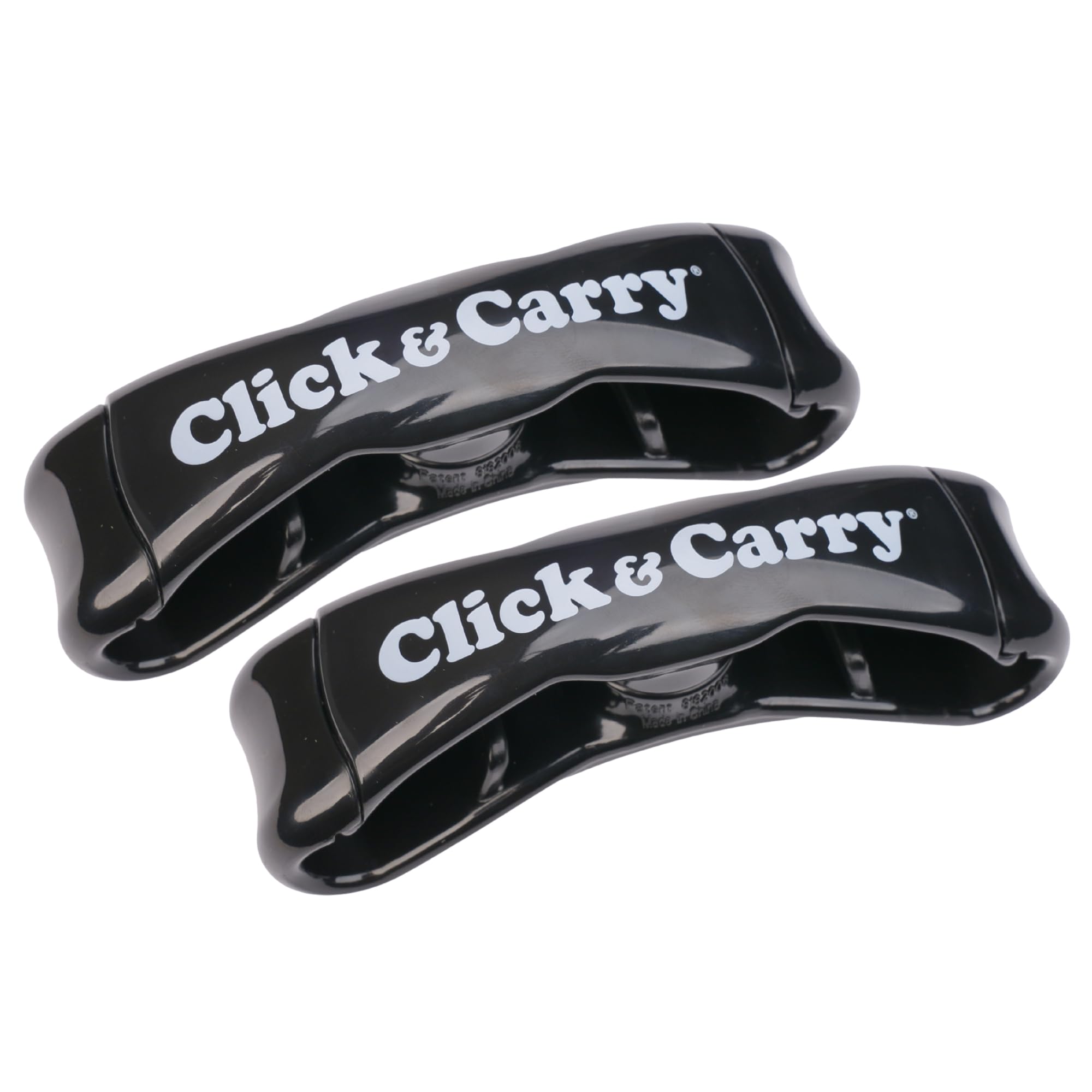 Click & Carry Shark Tank Shopping Bag with Soft Padded Handle (Black, Pack of 2), Hands-Free Shopping Bag, Sports Equipment Carriers, Click and Carry with Ease