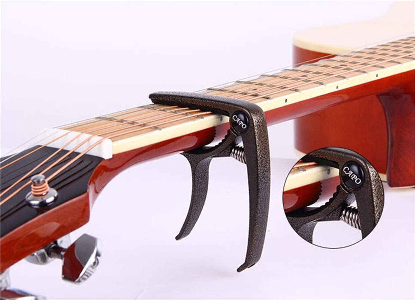 Capo De Guitare Capo En Métal Premium Réglable Pour Guitare Folk Guitare Classique Guitare électrique Ukulélé Accessoires De Guitare(Bronze