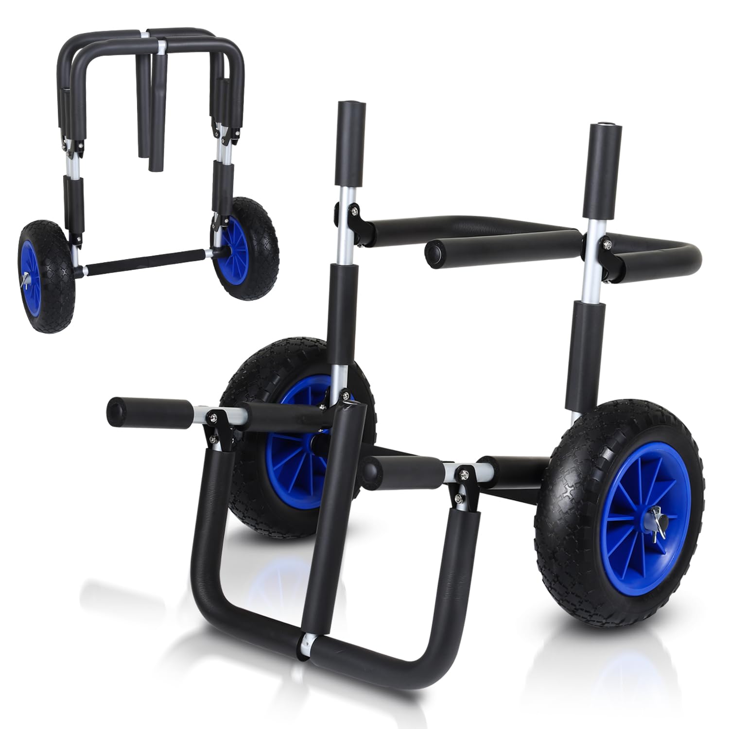 Daromigo Surfwagen, surfboard, transportwagen voor SUP-board, dubbel stand-up paddleboard, aluminium trolley, SUP-transportwagen incl. 2 veiligheidsriemen, 59 x 42 x 54 cm Daromigo Surfwagen, surfboard, transportwagen voor SUP-board, dubbel stand-up paddleboard, aluminium trolley, SUP-transportwagen incl. 2 veiligheidsriemen, 59 x 42 x 54 cm