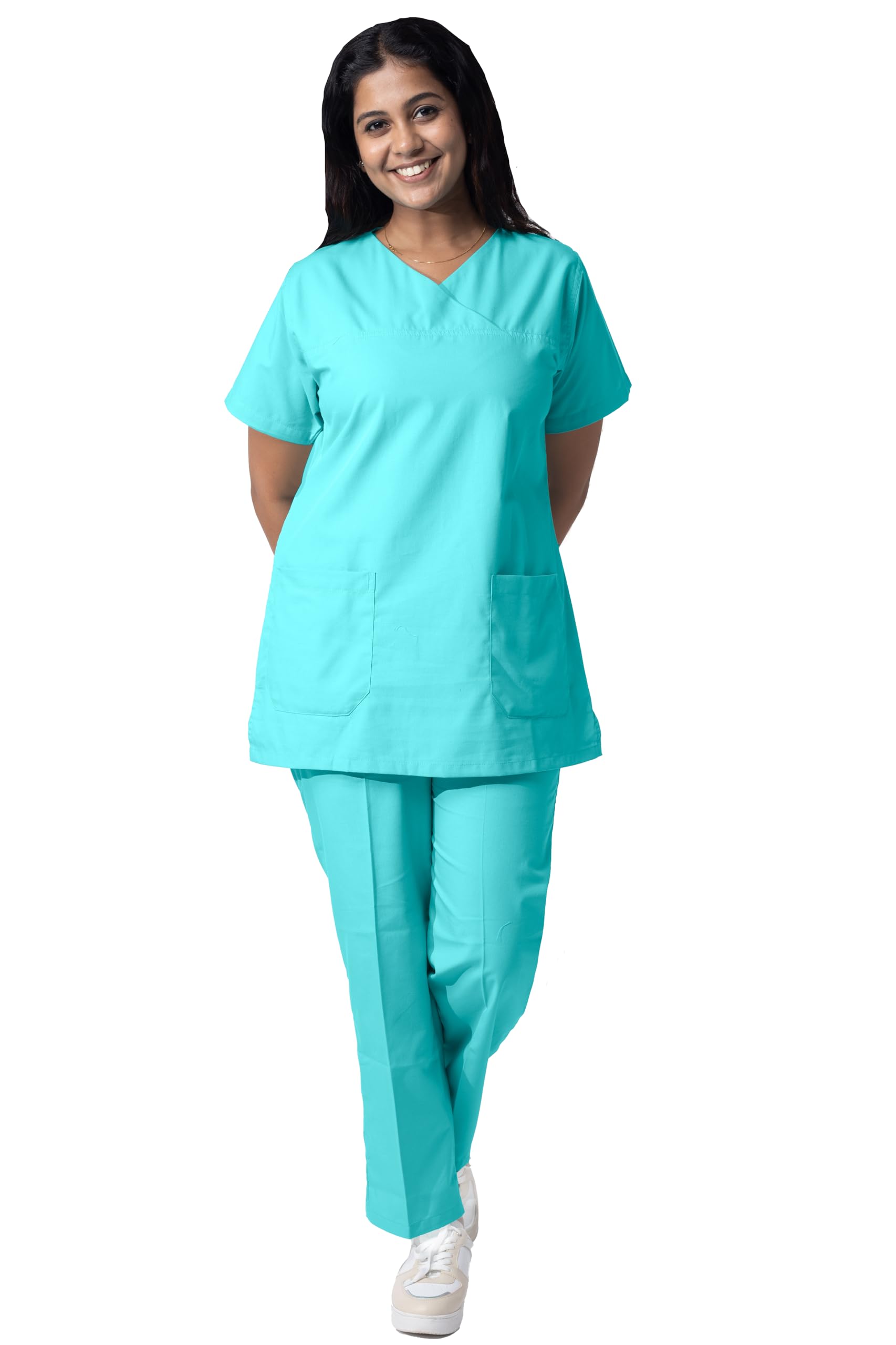 UNIFORM CRAFT Women’s Scrub Suits DSVX || 4 pocket scrubs | Ideal for doctors, dentists, vets, nurses & healthcare professionals (Light Green, XL) (B08F36WXBQ) Amazon Price History, Amazon Price Tracker
