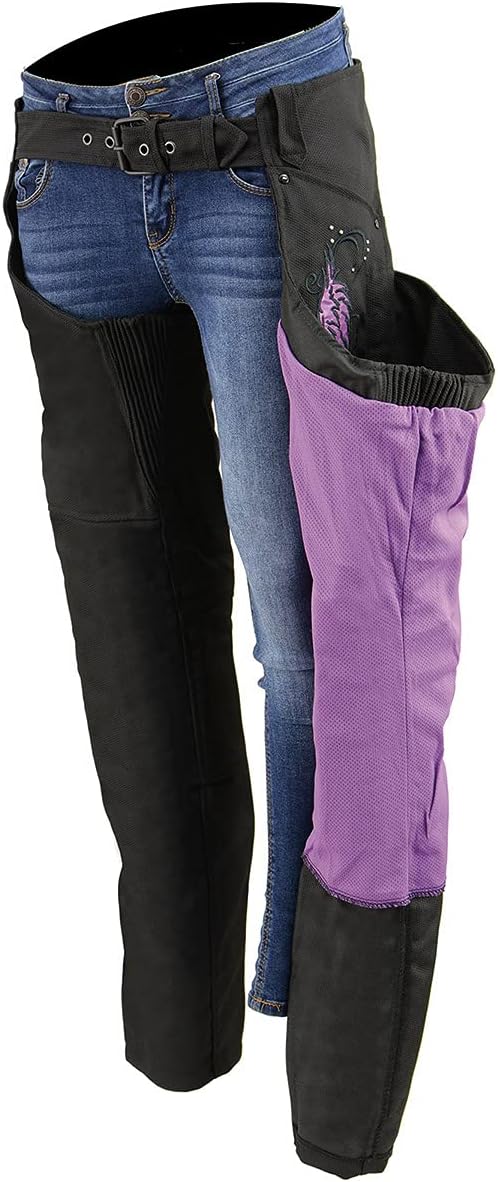 Milwaukee Leather Premium Textile Motorcycle Riding Chaps for Women Bikers - Image 4