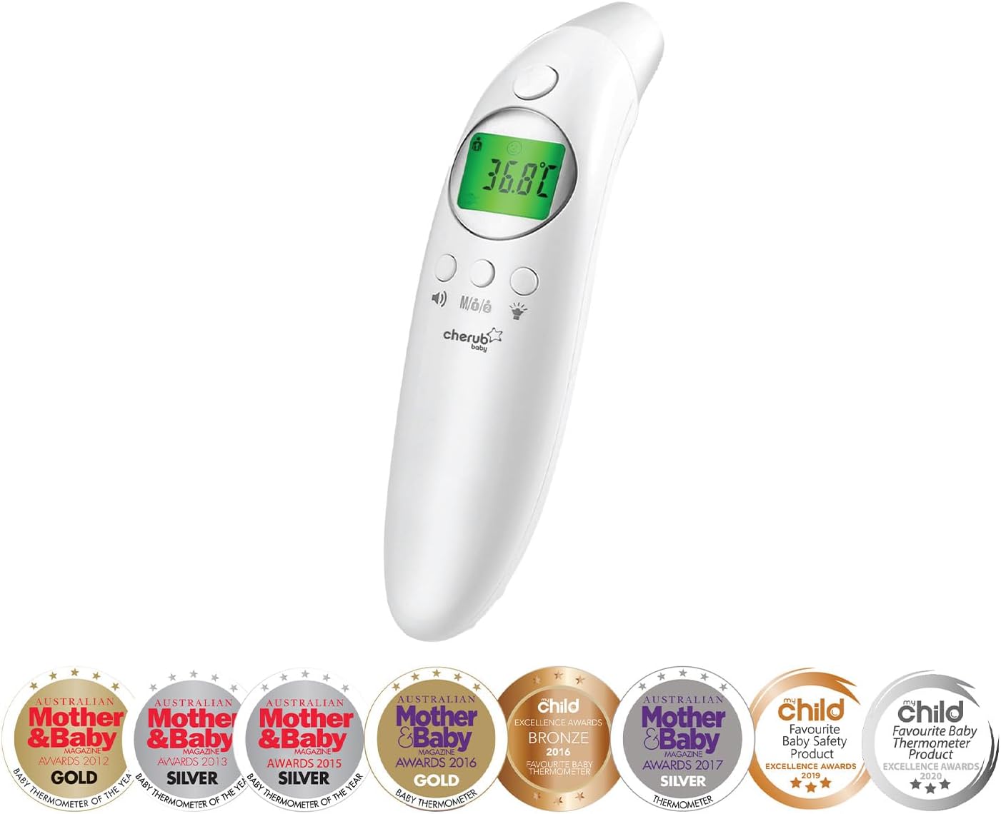 Cherub Baby 4 in 1 Infrared Digital Ear and Forehead Thermometer for