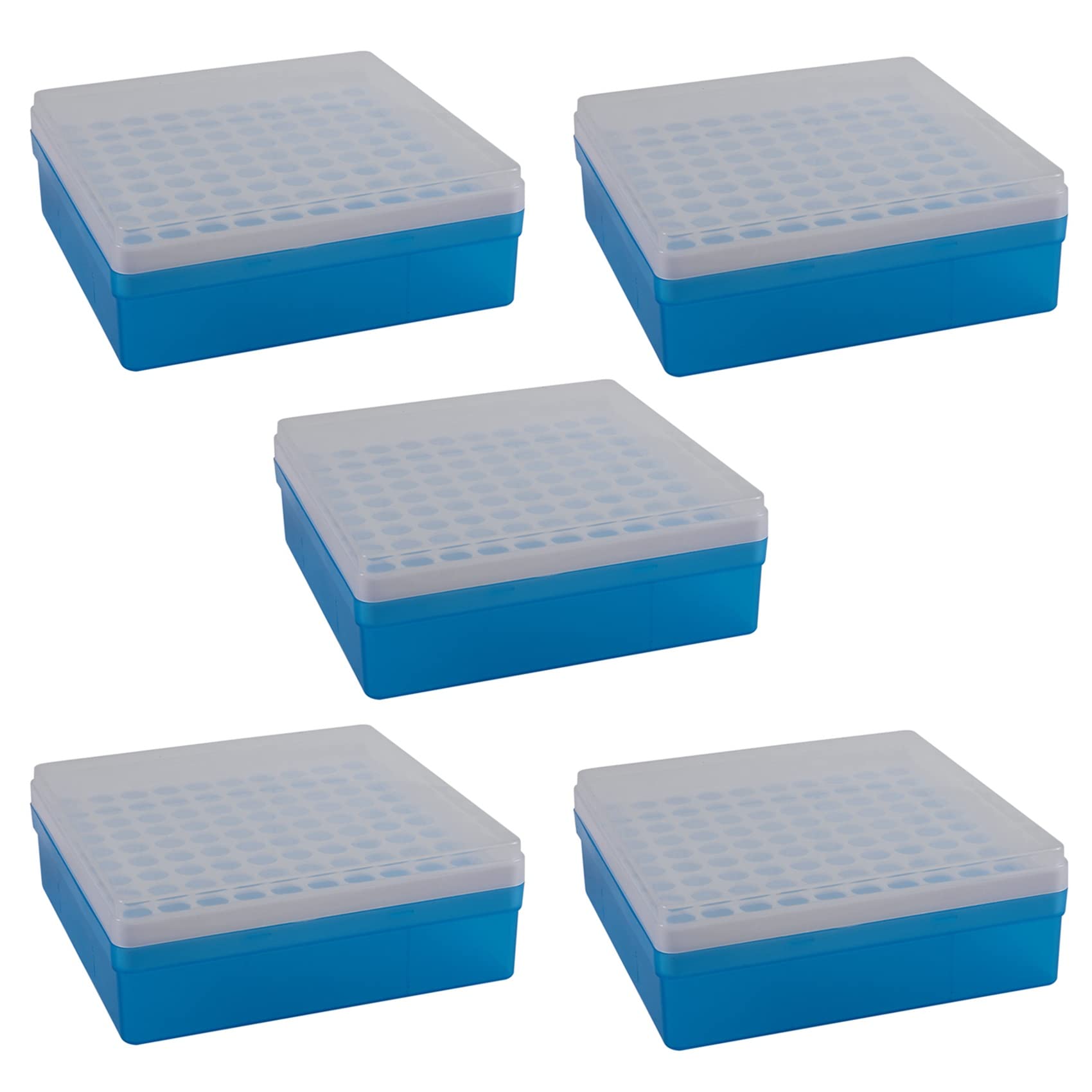 Hndhbfgrt 5X Plastic Square 100 Positions Laboratory 1.5Ml Centrifuge Tube Case Box