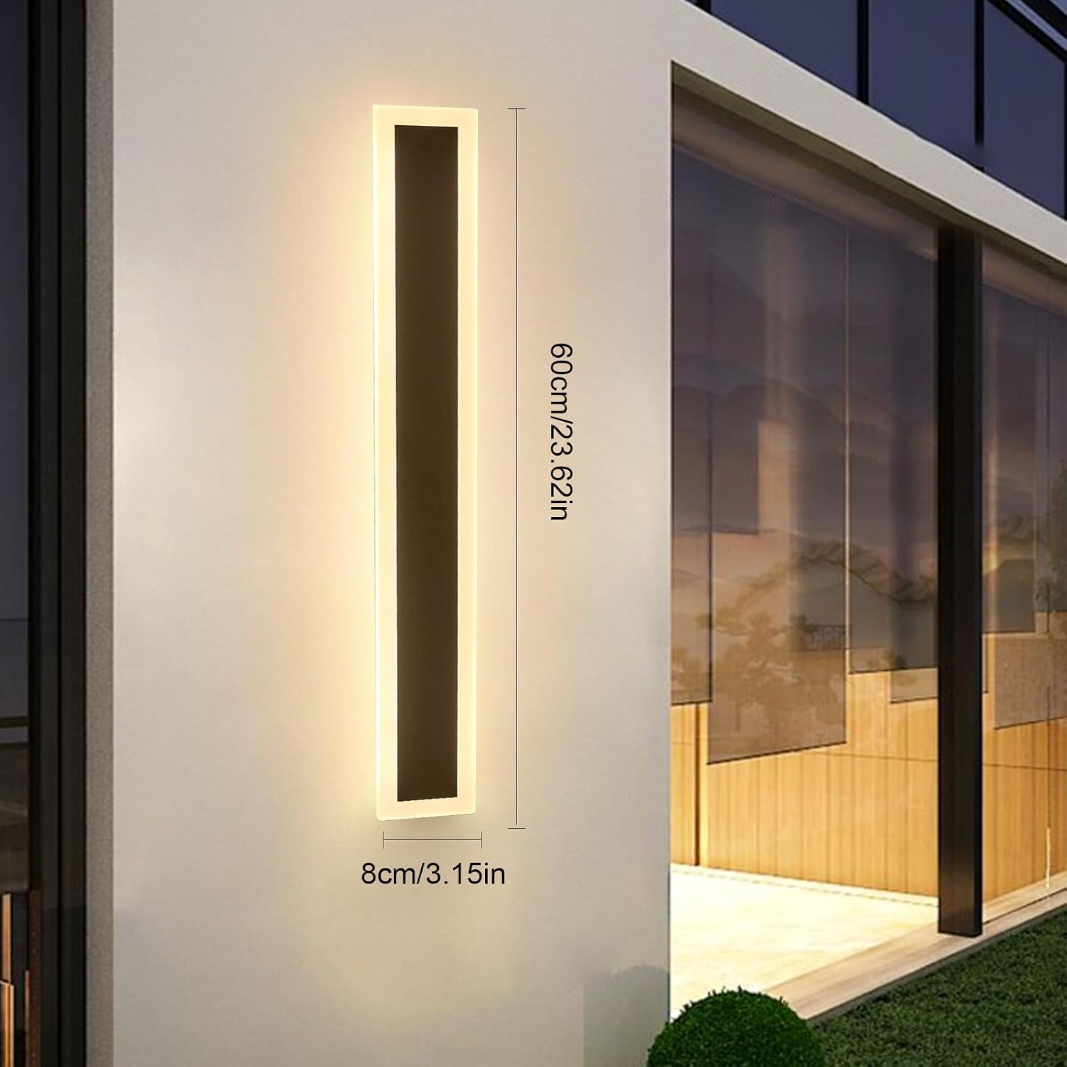 IP65 Outdoor LED Wall Light, Modern Wall Lights Exterior, Large Front Door Lights, Walls Light Fixture White Acrylic Suitable for Porch Patio Living Room Bedroom