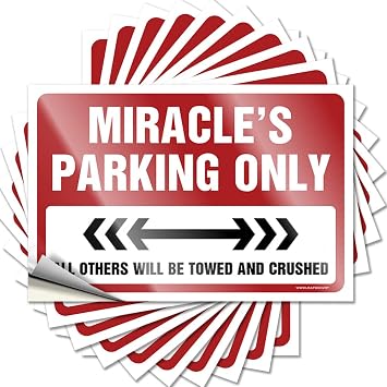 Tool Box Stickers MiracleS Parking Only Funny Sticker 10 Pcs Stickers for Your Car Tool Box Stickers Size 6X9CM
