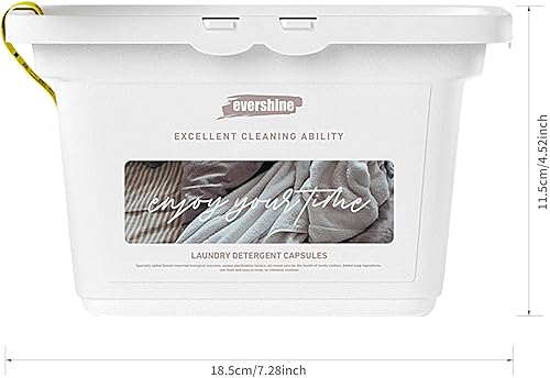 Miniatura 6 de Evershine Cápsulas de detergente para ropa, a base de plantas, hipoalergénicas, ultra concentradas, antimanchas, aroma fresco (40 unidades