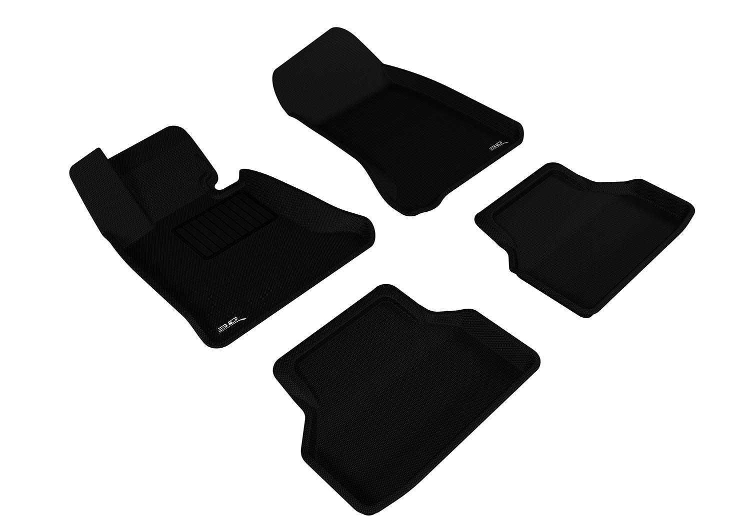 3D MAXpider - L1BM05001509 Complete Set Custom Fit All-Weather Floor Mat for Select BMW 5 Series (E60) Models - Kagu Rubber (Black)