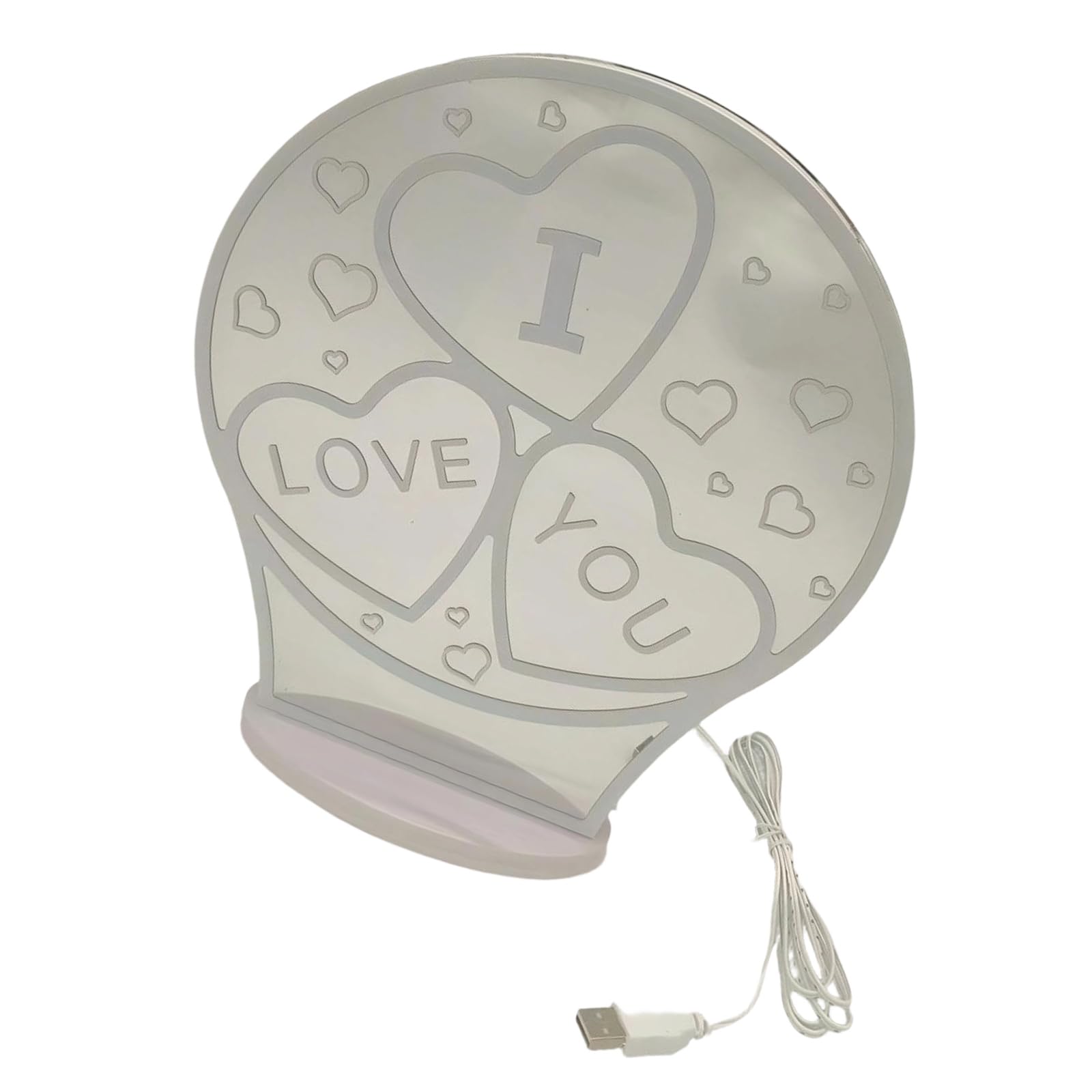 Elnwnnkc Multifunctional LED Tunnel Light Heart Pattern Table Decorations PVC Texture for Valentines Day Festival Celebration Tender Mood Lamp Versatile LED Light Holiday Mood Lamp Warm Decor